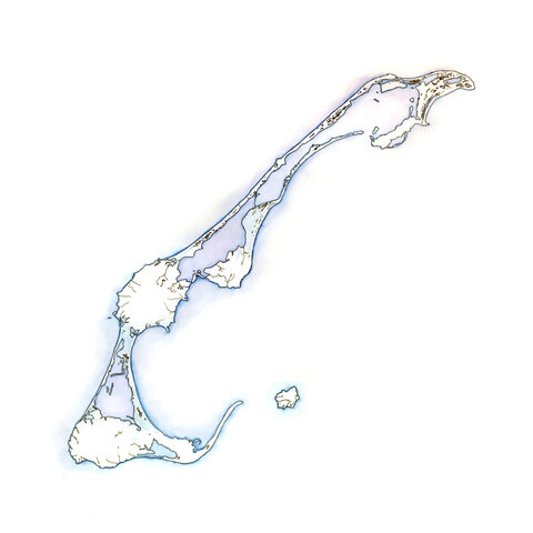3. Carte des Îles. Encre et crayon aquarelle sur papier vellum. 27,5" x 32,5". 2021
2 000$