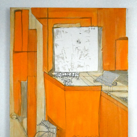 51. Shanghai. Encre et acrylique sur toile. 20 x 16". 2018.
1 000$