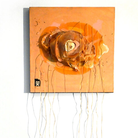 68. L'oeil qui voit tout. Médiums mixtes sur toile. 2002.
450$
