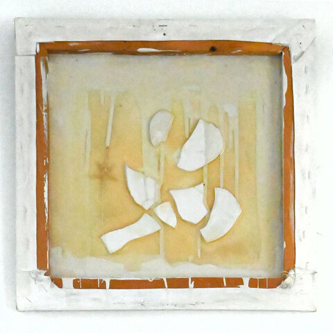 58. Fragmentation. Médiums mixtes sur toile. 16 x 16". 2003. Tryptique  1 200$