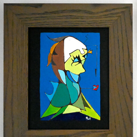 61. Temptation & manque. Acrylique sur papier. 8 x 10". 2026. 600$