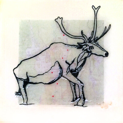 71. Atuk sur Nitassinan 12 x 12". 2012.
450$