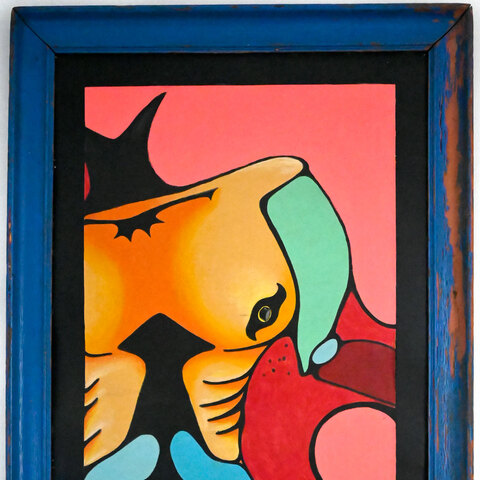 64. Androïde. Médiums mixtes sur papier. 22 x 28". 1997. 
2 000$
